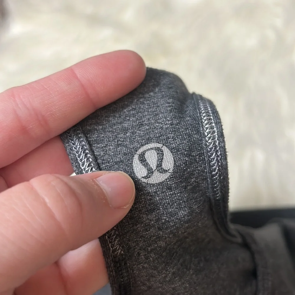 Lululemon Dark Grey With Black Stripes Down Sides Cool Racerback Tank SE